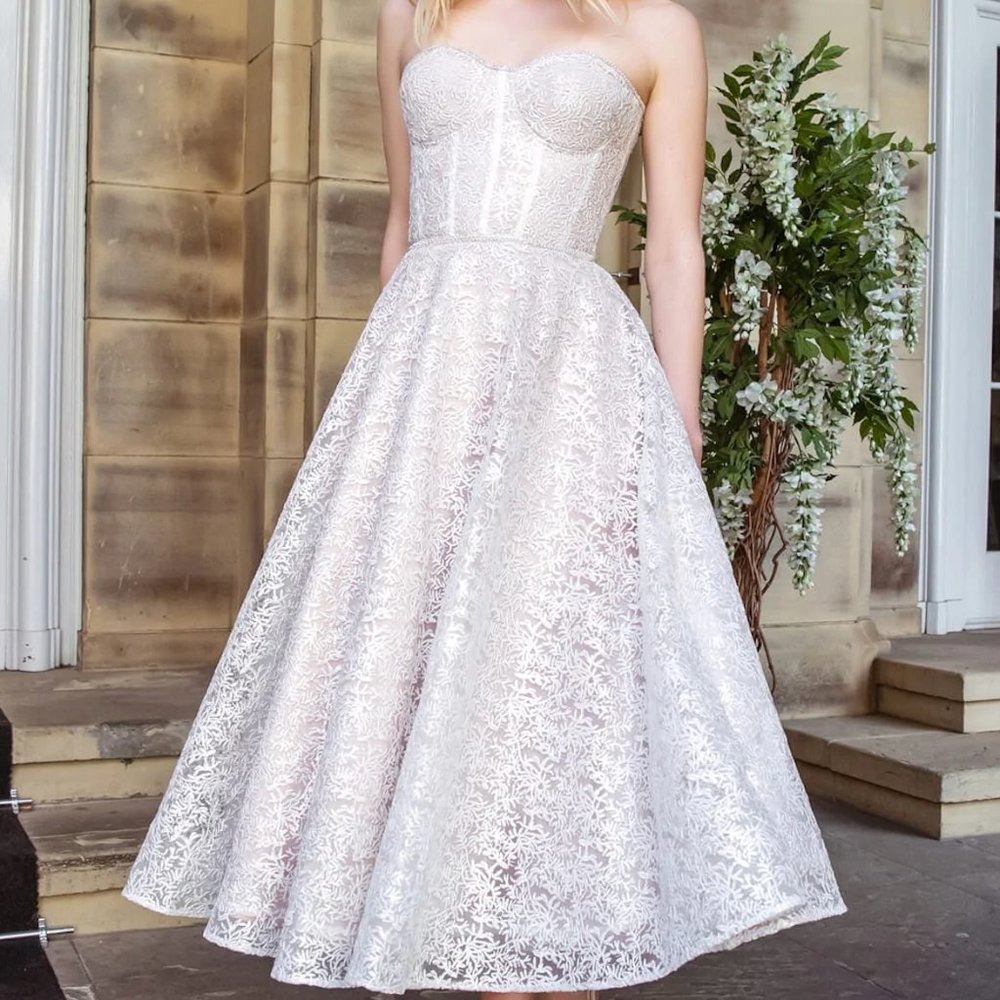 Nadine Merabi Isabella Dress in White